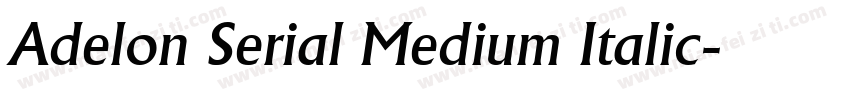 Adelon Serial Medium Italic字体转换